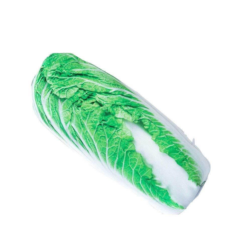 Funnylive Creative Simulation Vegetables Pencil Holders Unique Handbags Makeup Bag Fatty Pork, Carrot, Cabbage, Bamboo Shoots, Balsam Pear Pencil Case (Cabbage)