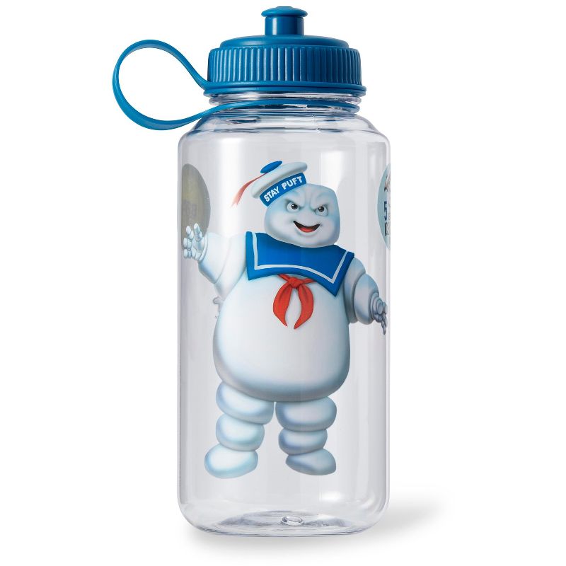 Just Funky Ghostbusters Stay Puft 32oz Plastic Water Bottle w/ Ice Cube Molds