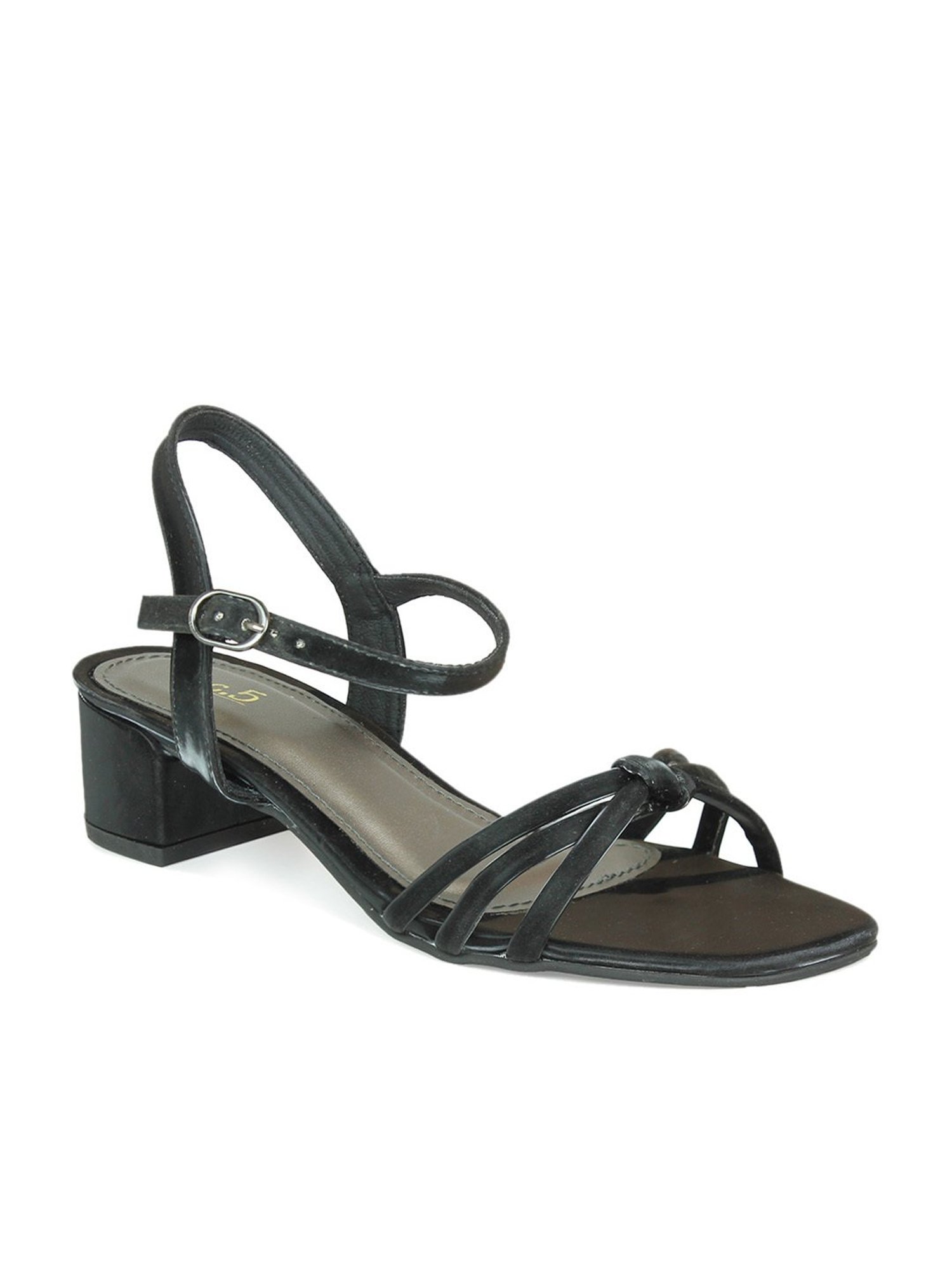 Inc.5 Women's Black Ankle Strap Sandals