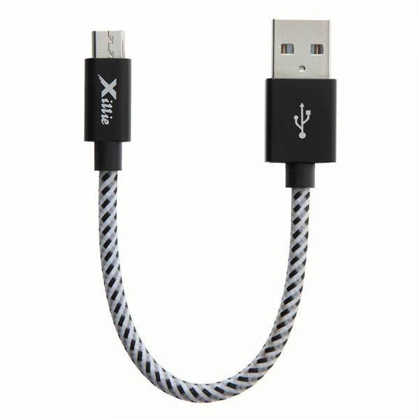 CableCreation USB 2.0 A Male to Micro USB Triple Shielded Wired Cable,Short Micro USB cable for Fire Stick, Power Pack,0.5 Feet - Black