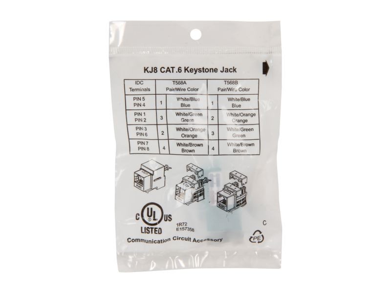 Micro Connectors CAT5 RJ45 Coupler F-F Straight