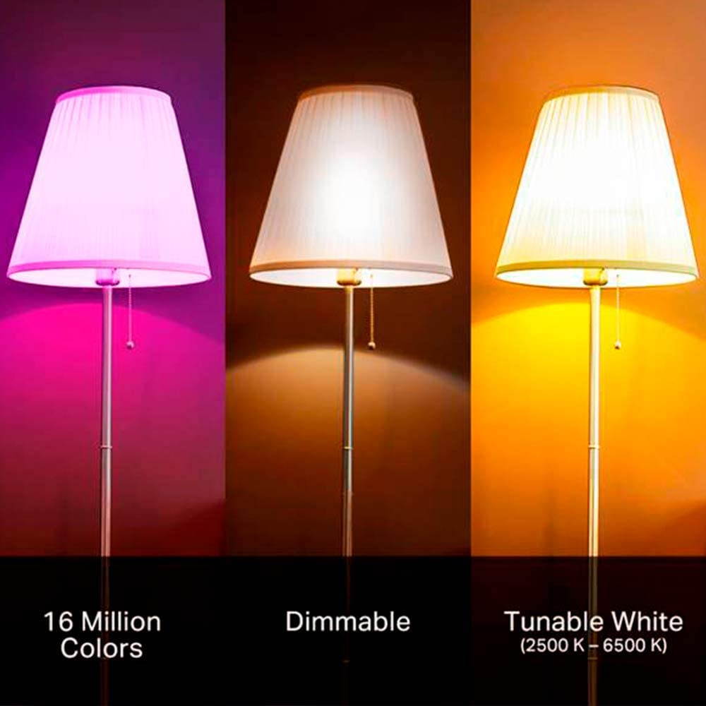 Bulb, Full Color Changing Dimmable WiFi LED Light Bulb Compatible with Alexa and Google Home, A19, 9.5W 850 Lumens,2.4Ghz only, No Hub Required 1-Pack(KL130)