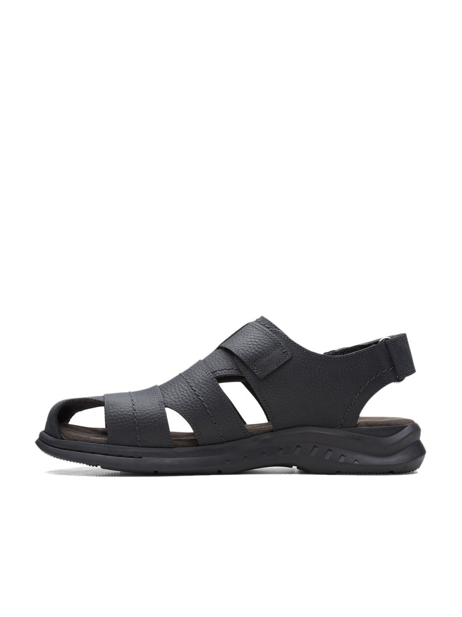 Clarks Men's Hapsford Cove Black Fisherman Sandals