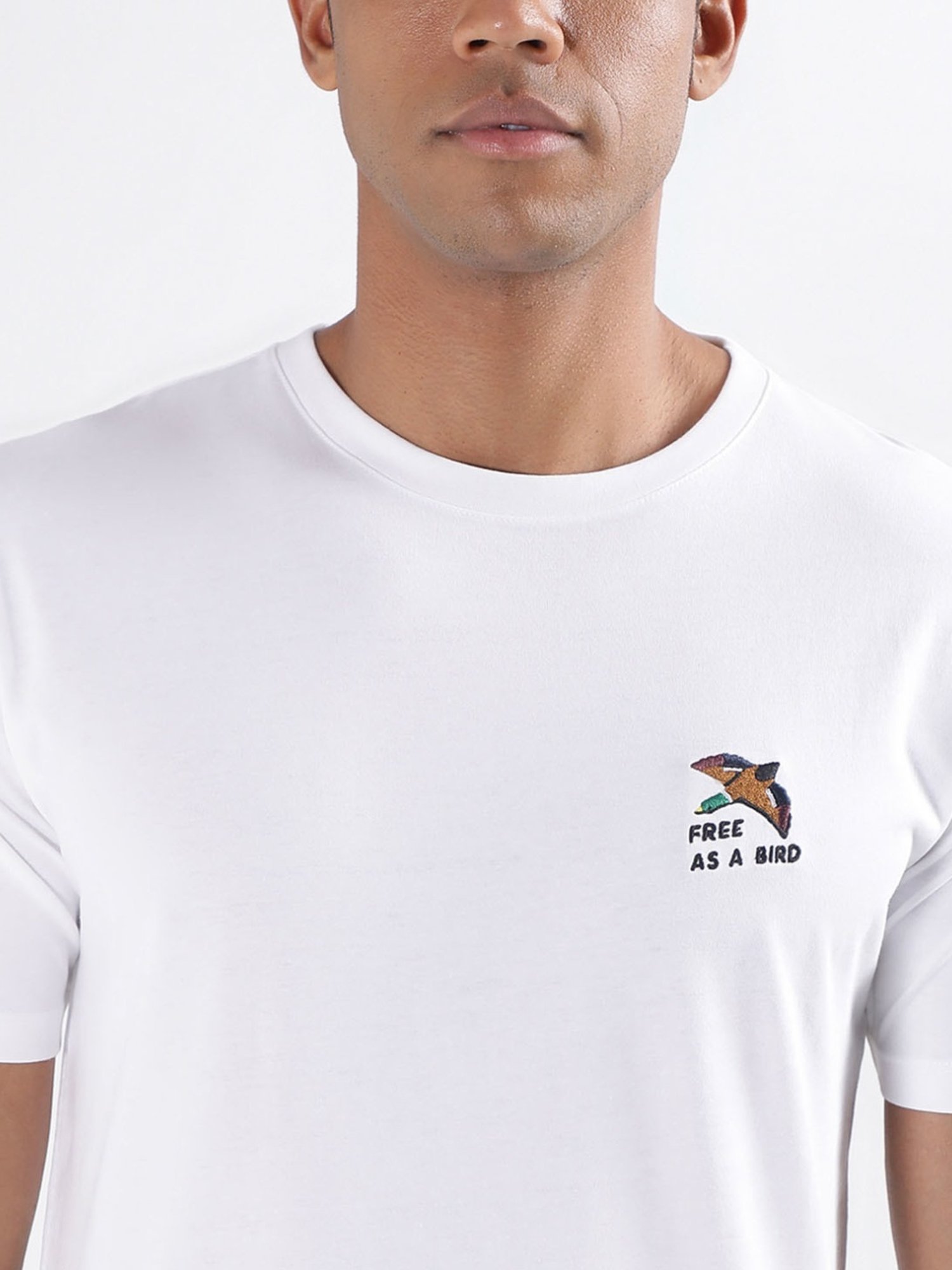 Lindbergh White Cotton Regular Fit T-Shirt