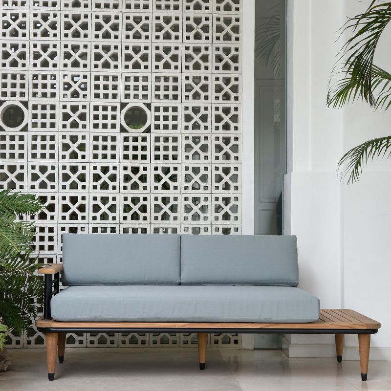 Teak Daybed with Cushion - Blue Spruce - Cambridge Casual