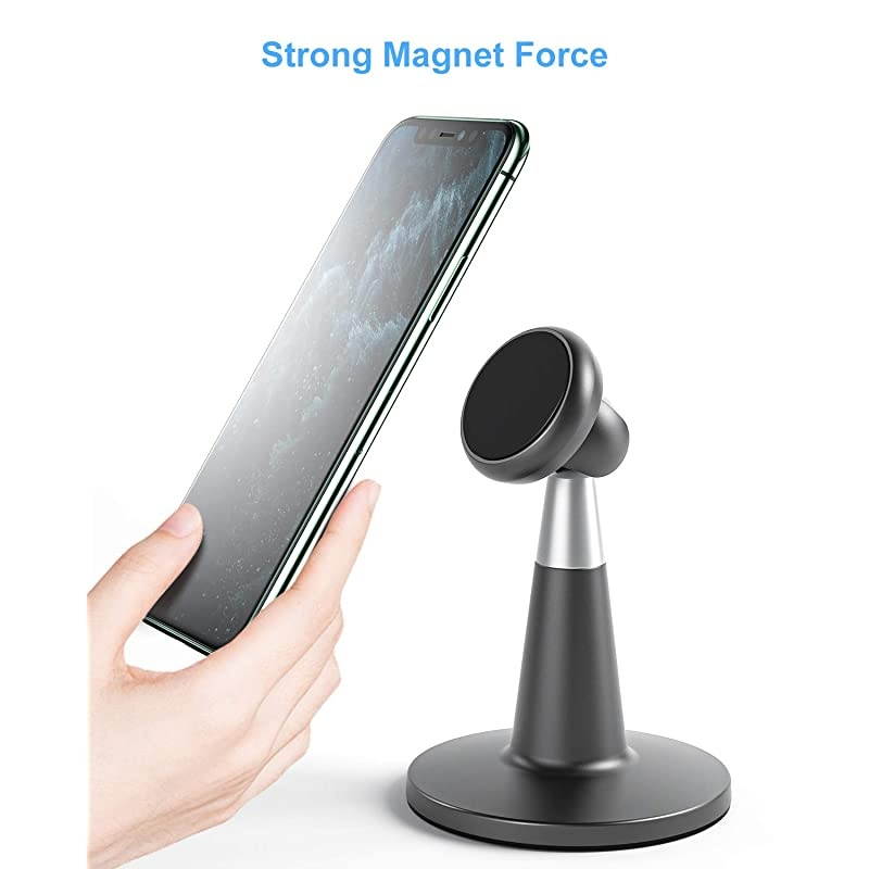 Upgraded Magnetic Cell Phone Stand for Desk  Desktop Phone Holder Compatible with iPhone 11 Pro Xs Xs Max Xr X 8 7 6 Samsung Google Pixel and More