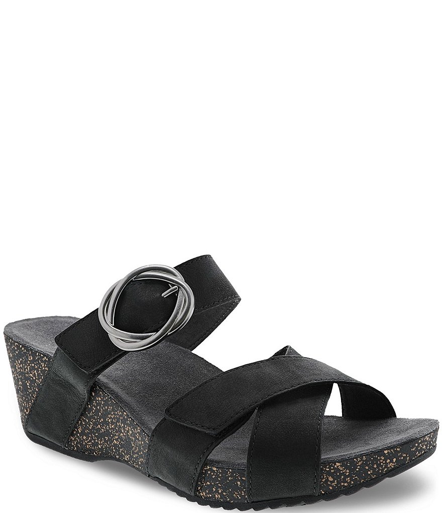 Dansko Susie Leather Slide Wedge Sandals