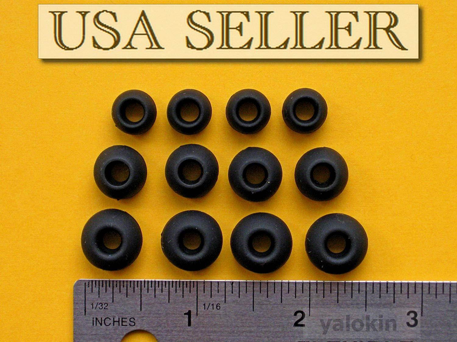 12 Black Silicon Replacement Earbuds for Panasonic Earphones (Rp-hje50 Rp-hje70 Rp-hje200 Rp-hje300 Rp-hje550 Rp-hnj200 Rp-hnj300 Rp-hc30)