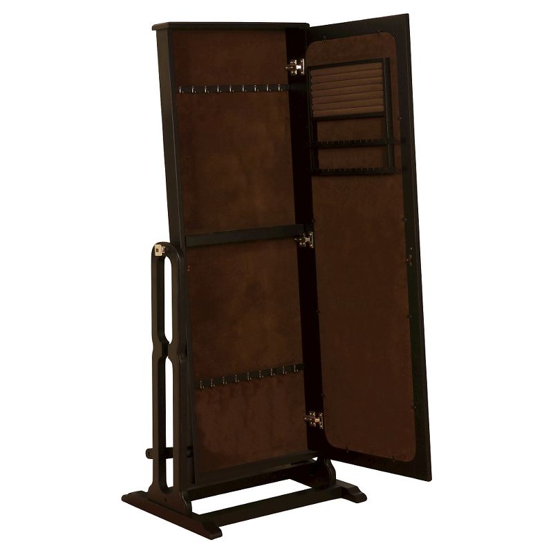 Lola Cheval Mirror/Jewelry Wardrobe Black - Powell Company