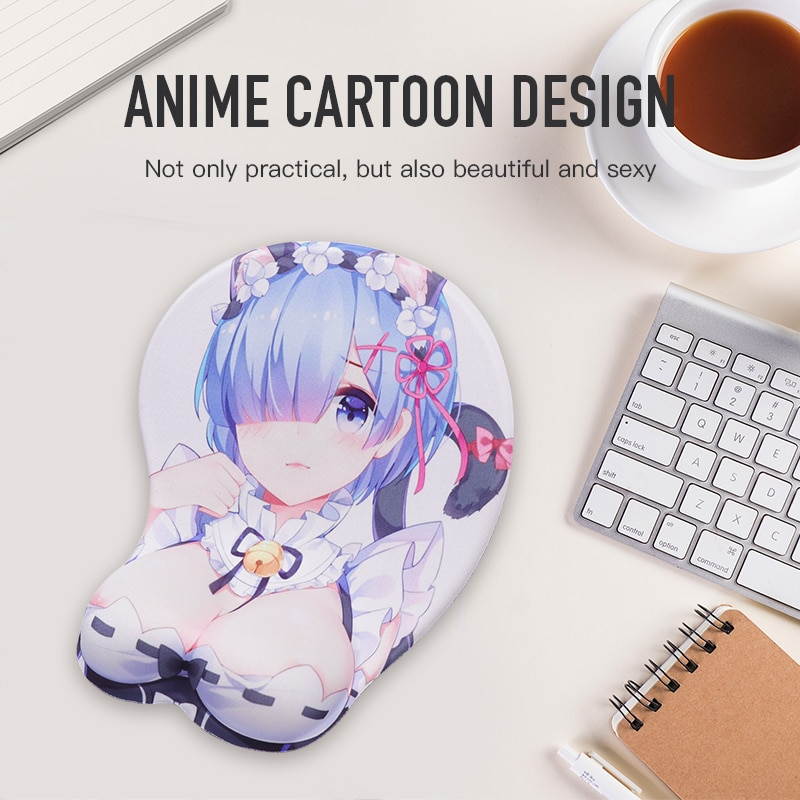 Creative Cartoon Anime 3D Mouse Pad Sexy Chest Gel Silicone Mousepad With Wrist Rest Support Soft Breast Pad For PC Laptop