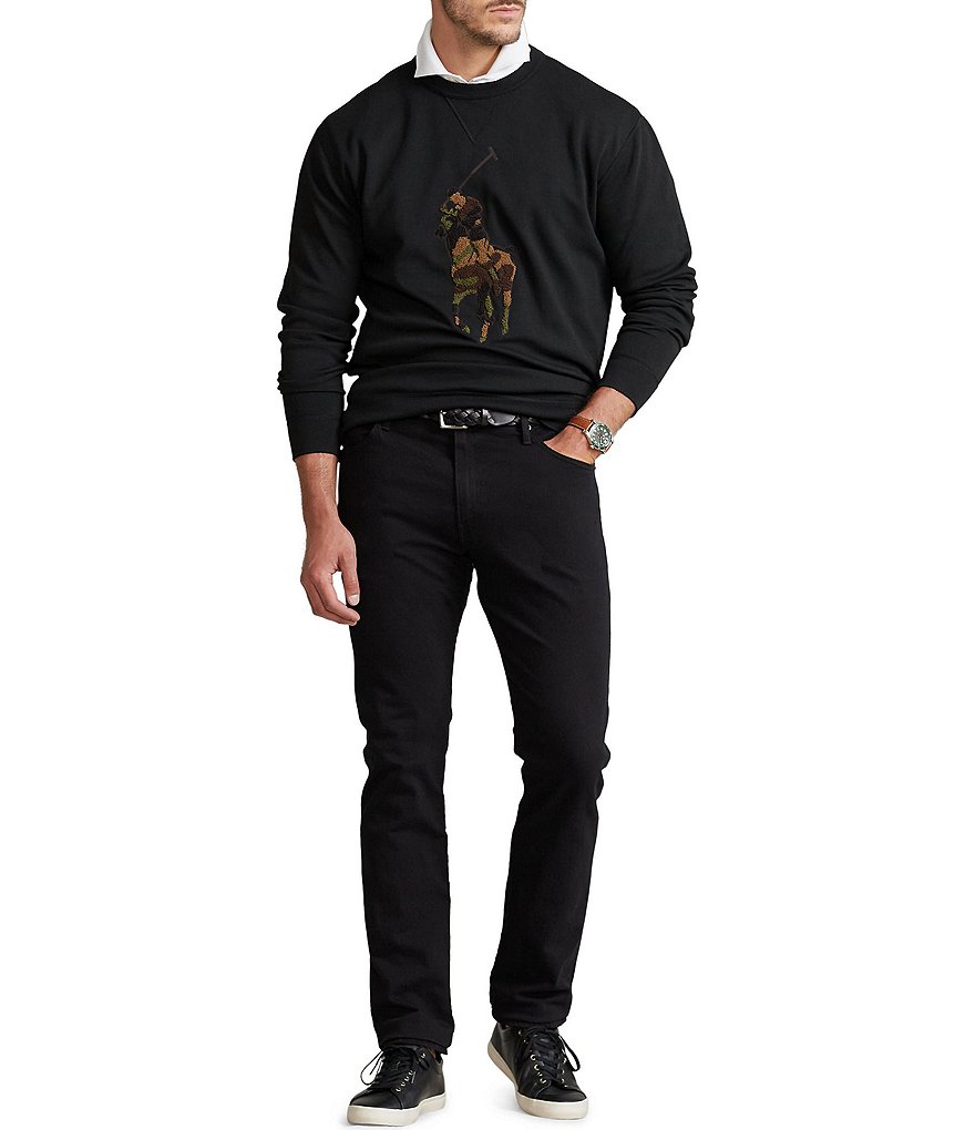 Cutter & Buck Big & Tall Traverse Stripe Performance Stretch Half-Zip Pullover