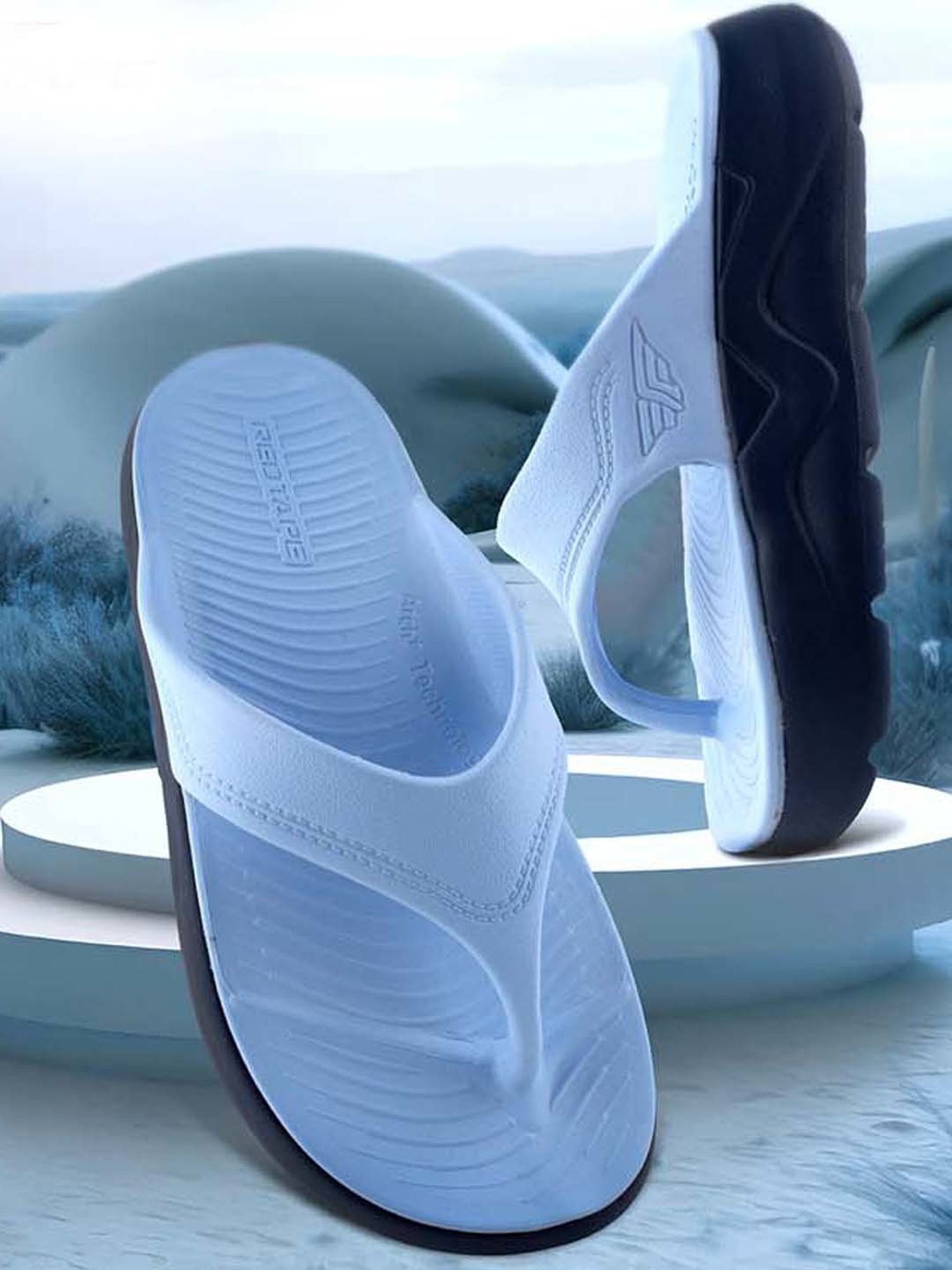 Red Tape Women's Sky Blue Flip Flops