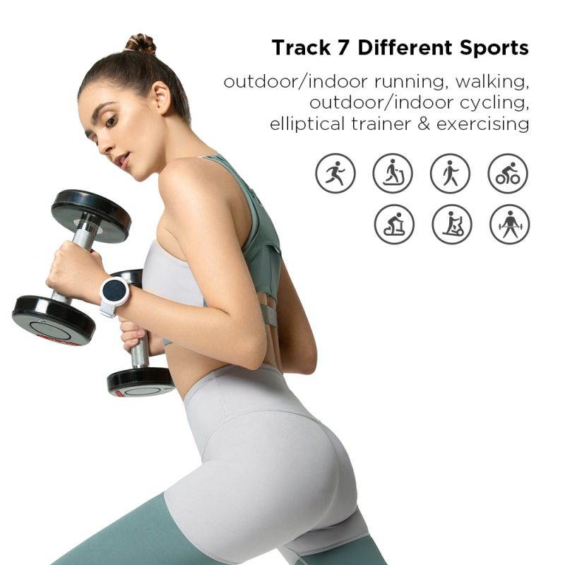 Amazfit Verge Lite with 20-Day Battery Life,24/7 Heart Rate and Activity Tracking 1.3 Inch AMOLED Touchscreen IP68, (Moonlight White)