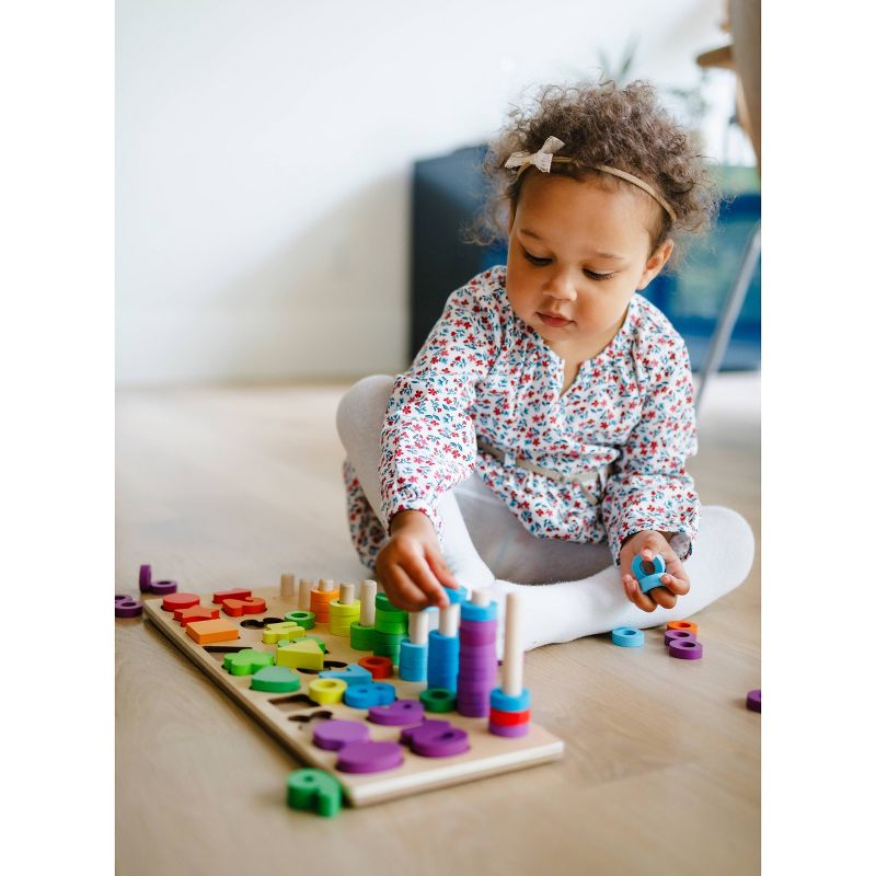 Chuckle & Roar Montessori Shapes & Numbers Learning Puzzle 76pc