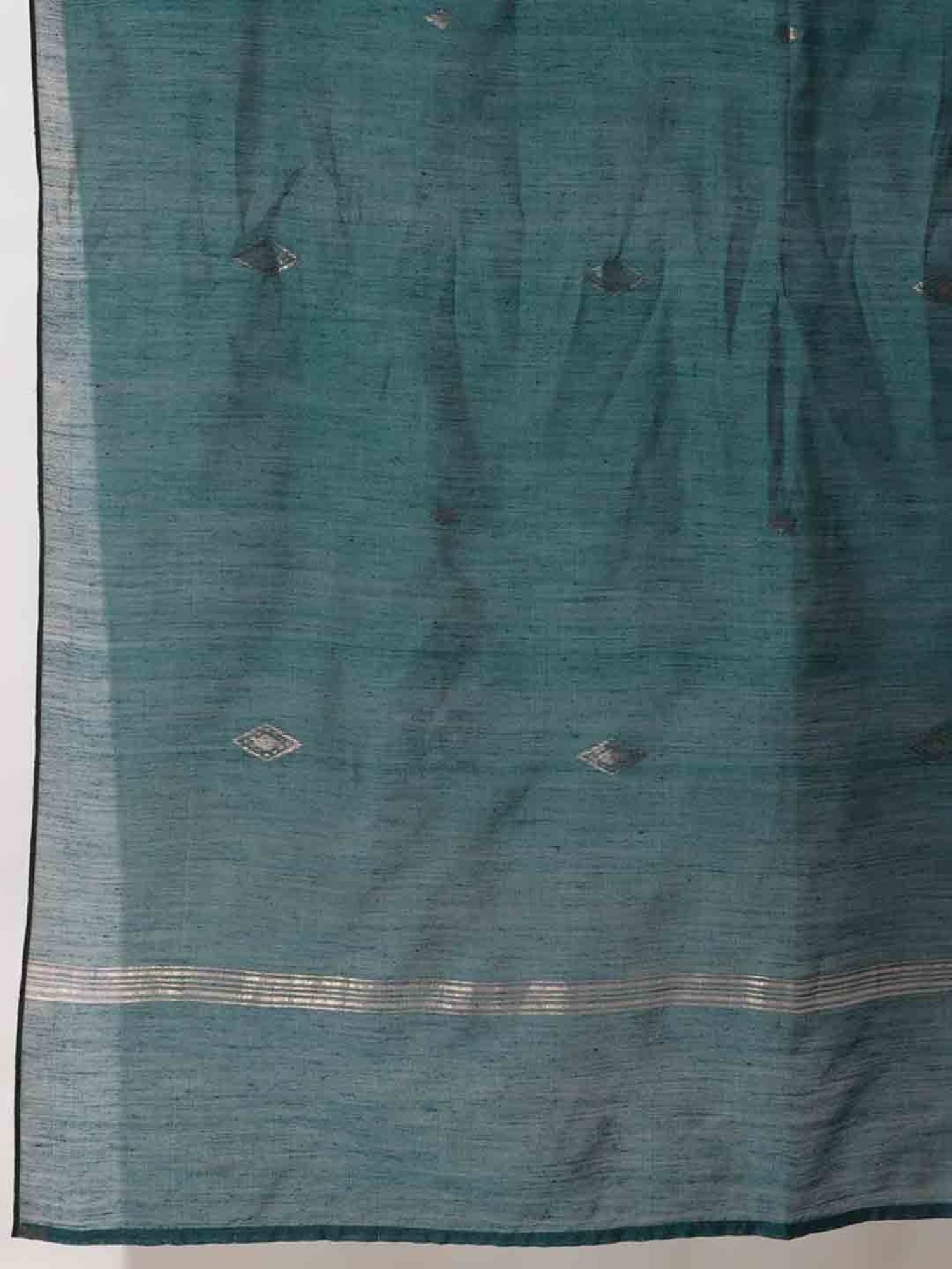 Fabindia Teal Self Design Stole