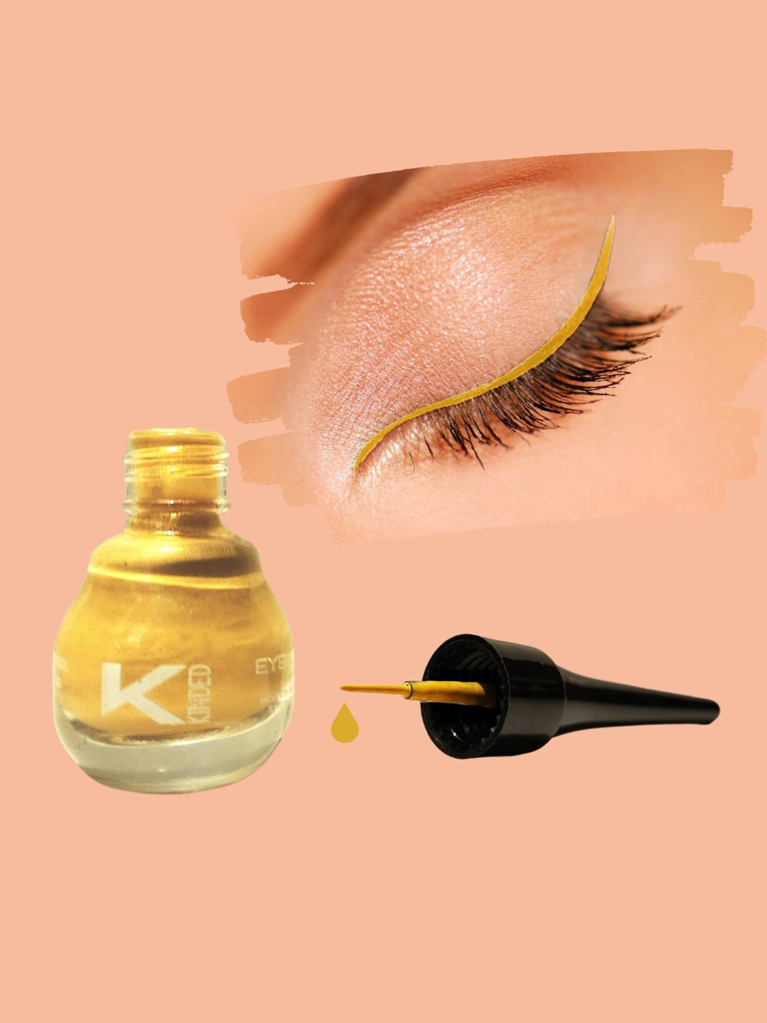 KINDED Liquid Eye Liner Golden Glaze & Greyish Silver Combo