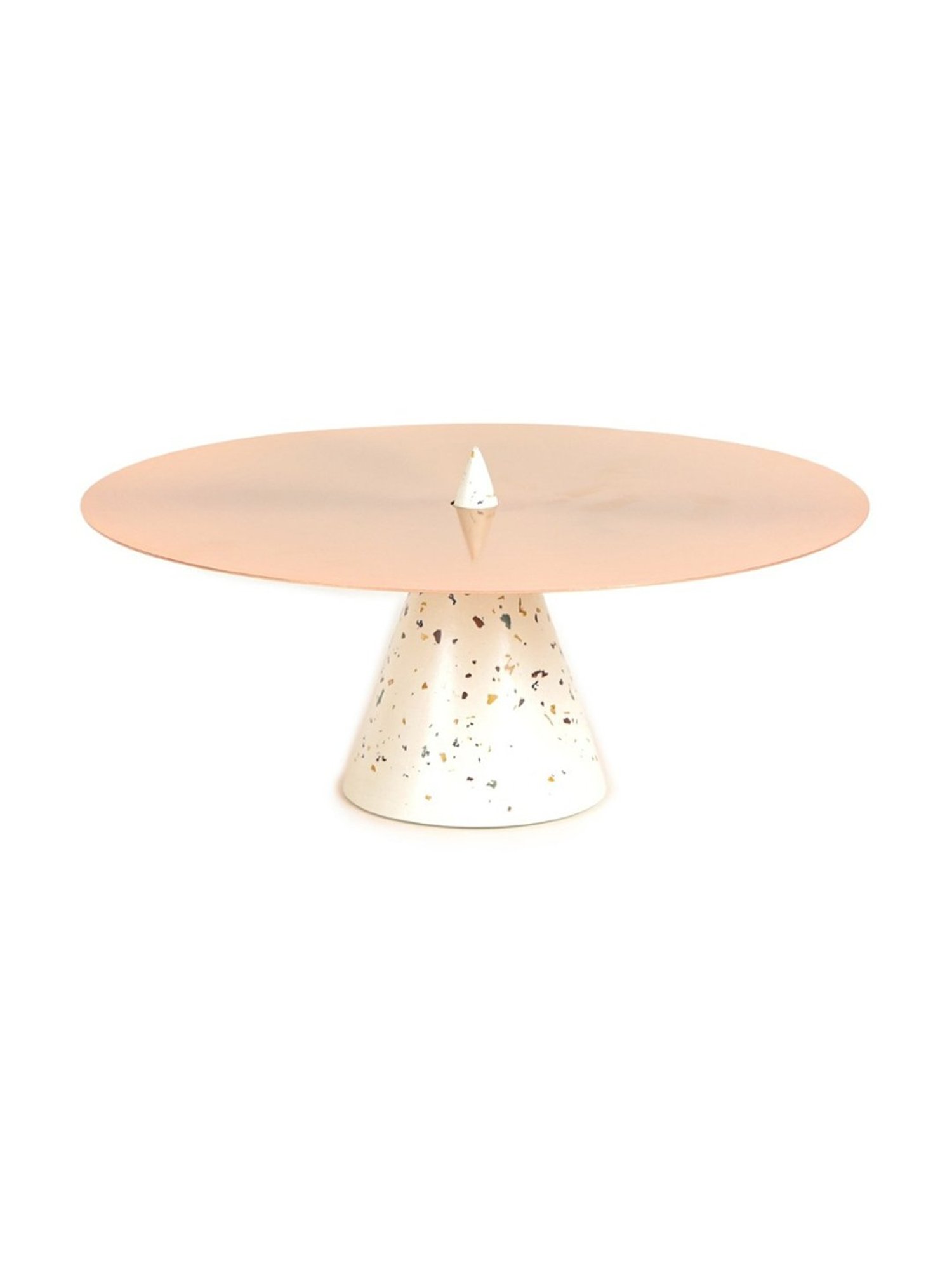 India Circus Color Bordered Blue Bone China Cake Stand