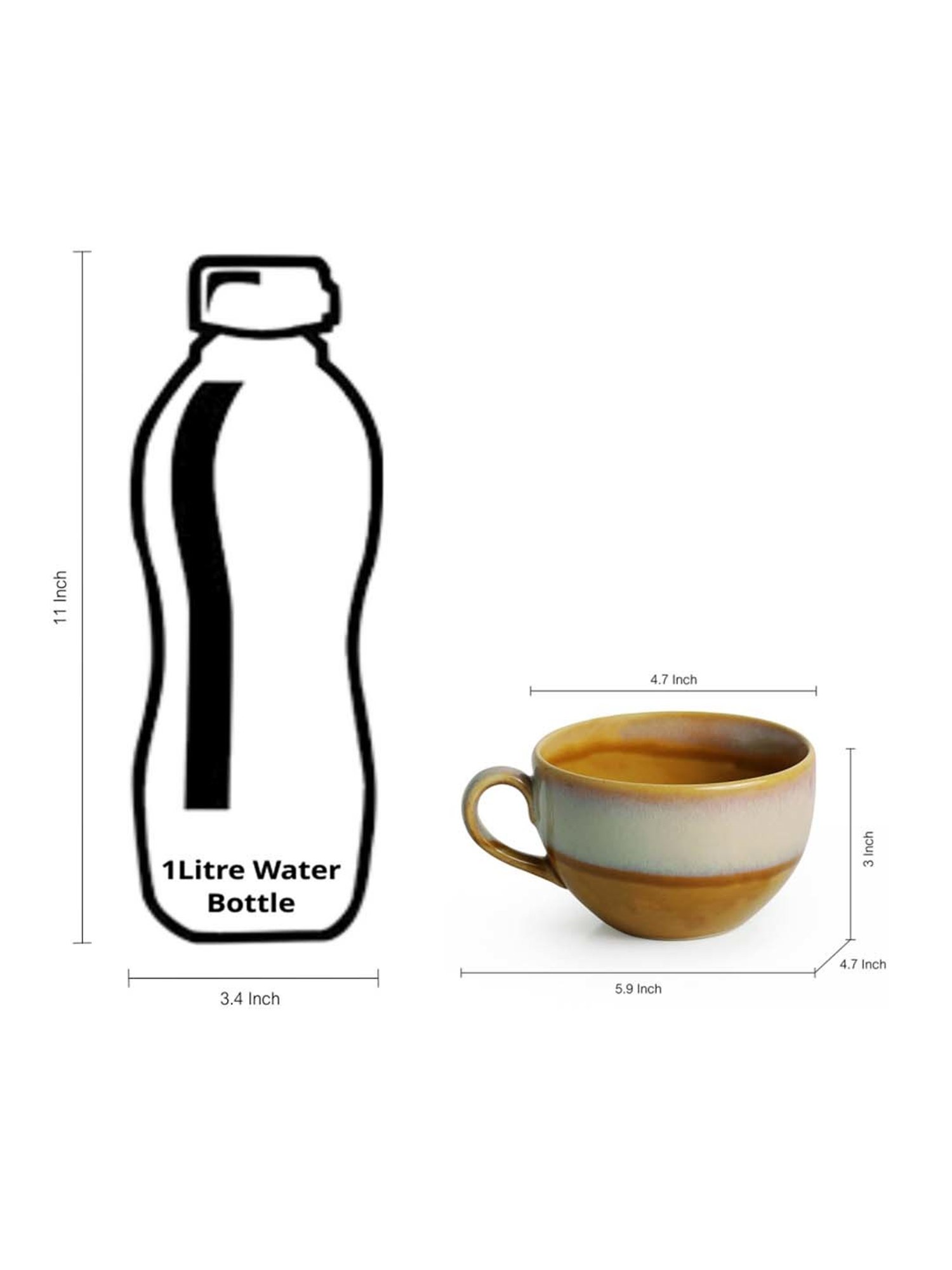 ExclusiveLane 'The Eclipsed Four' Soup Bowls With Spoons Dual Glazed Studio Pottery In Ceramic (4)