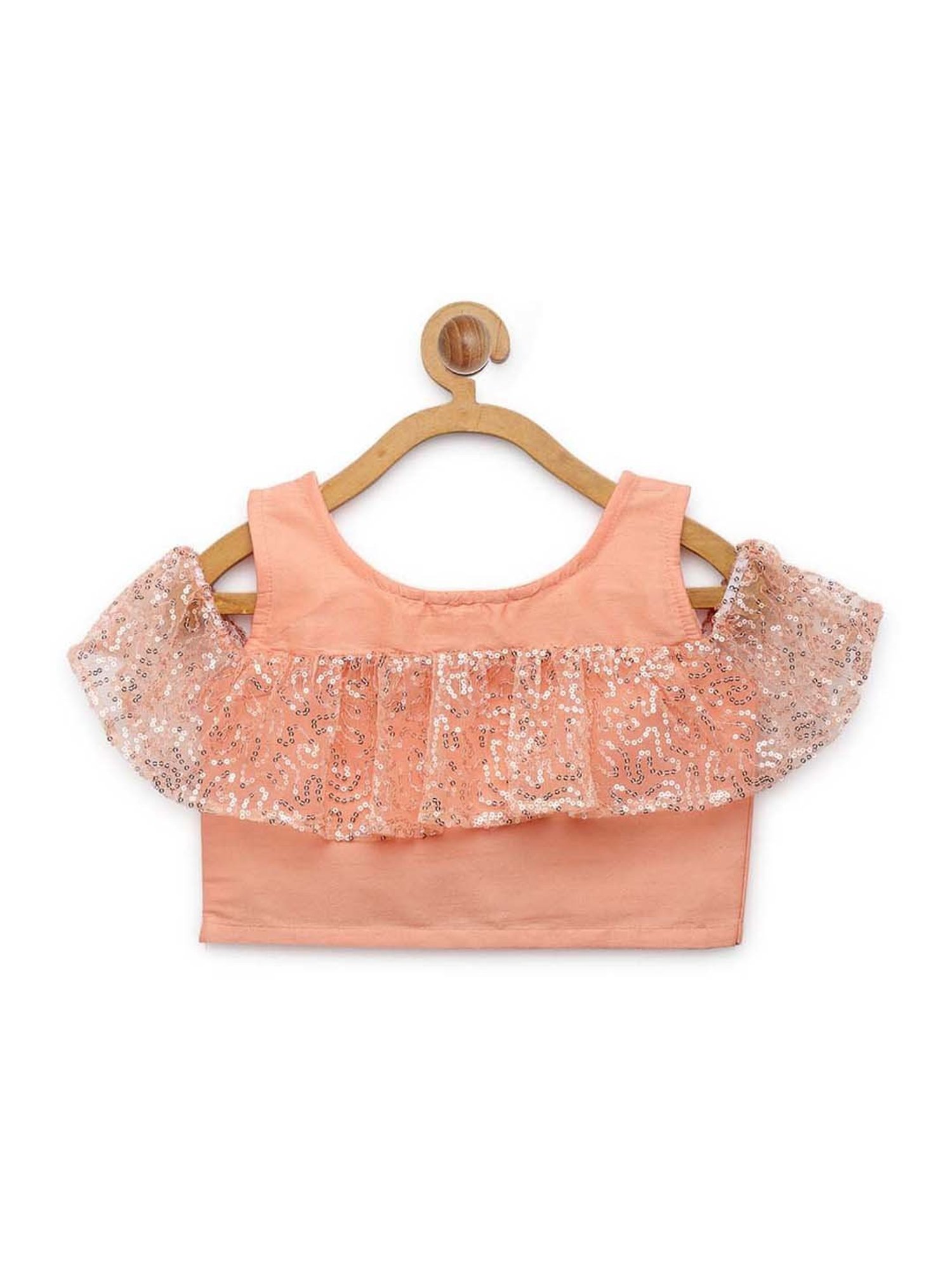 studiorasa Kids Peach Embroidered Top
