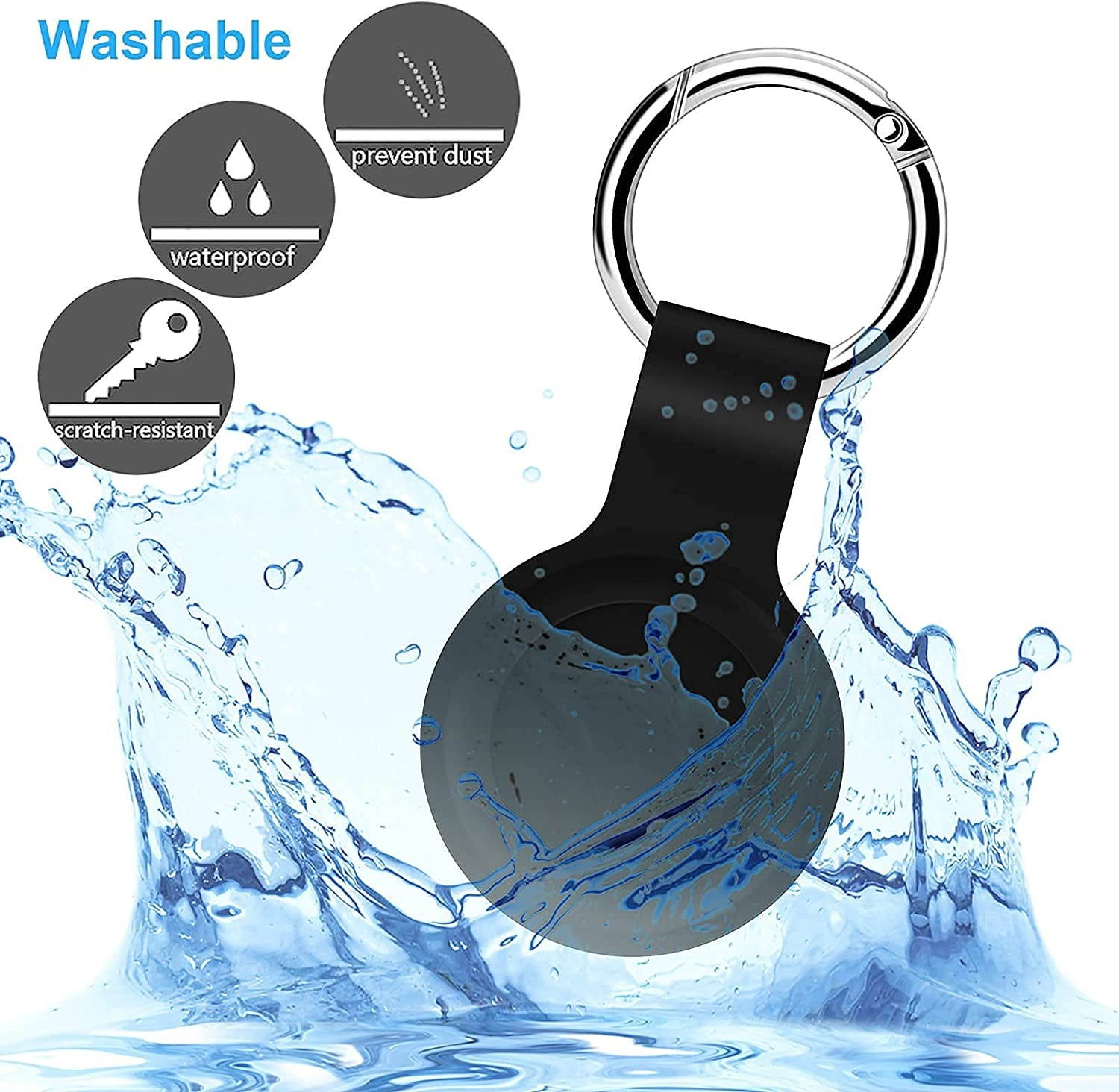 (2 Pack) Kids/Adults Anti-Lost Bracelet for AirTag, iZi Way Soft Silicone Wristband Watch Band Waterproof Protective Case Cover Holder for Apple Air Tag Tracker - Orange/Yellow