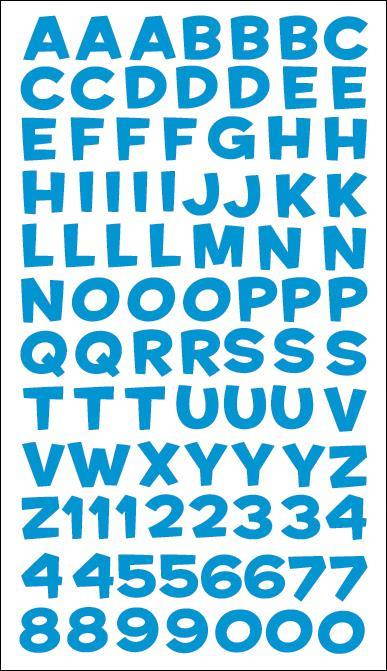Sticko Alphabet Stickers-Funhouse Blue Metallic