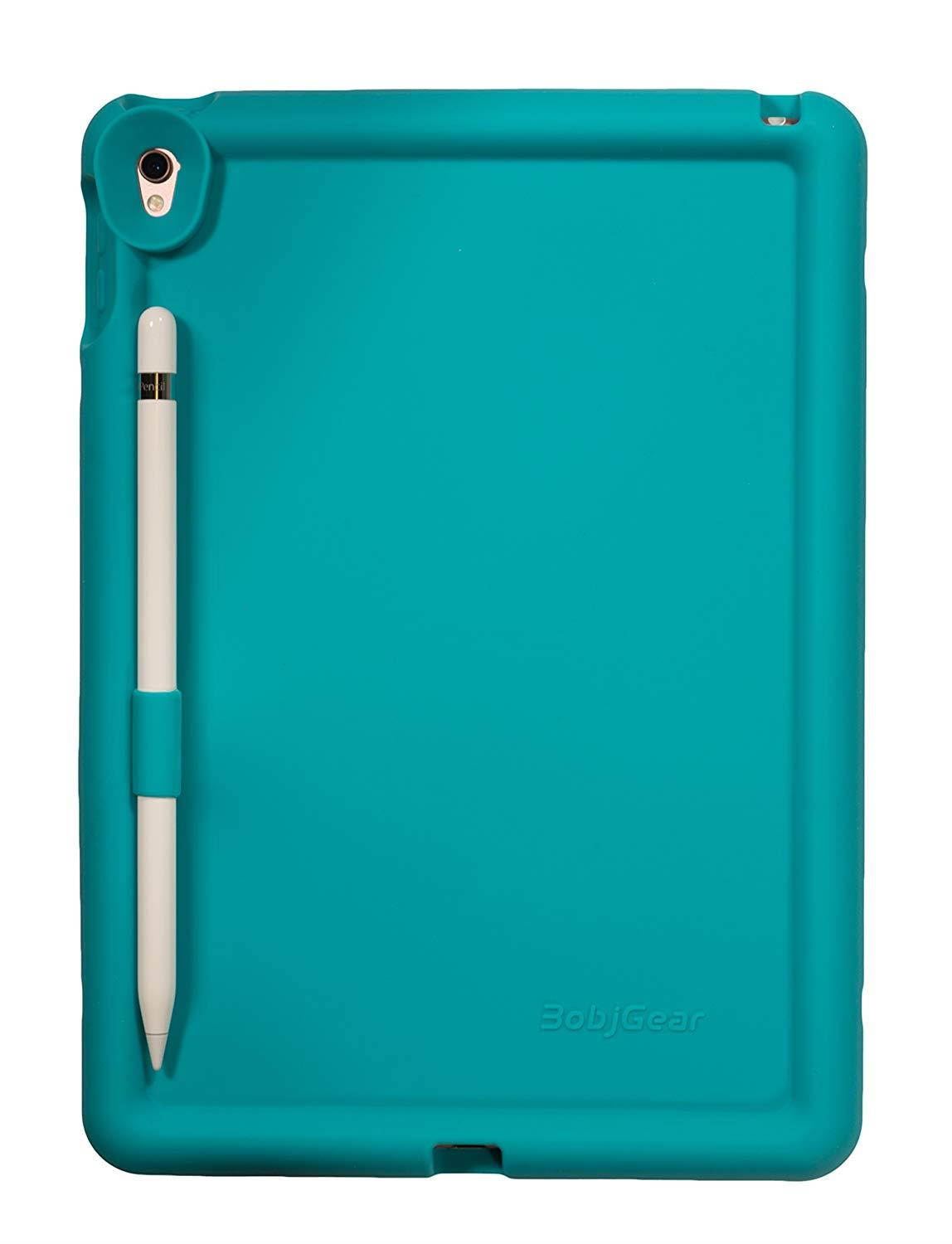 BobjGear Bobj Rugged Case for iPad Pro 9.7 (2016), (Not for 2017 iPad Pro 10.5) Custom Fit - Patented Venting - Sound Amplification - BobjBounces Kid Friendly (Terrific Turquoise)