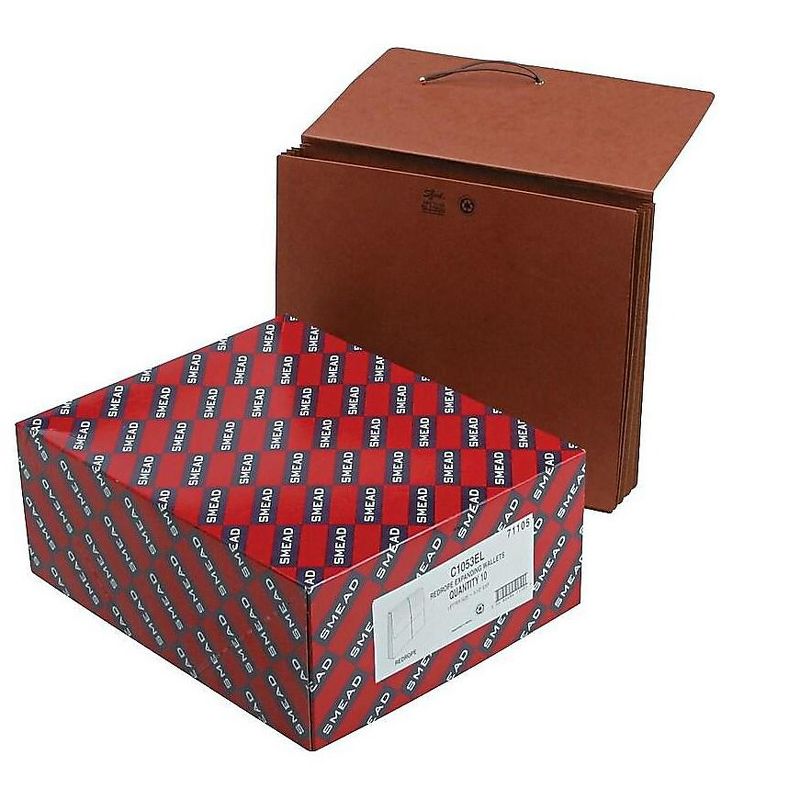 Smead Expndg Wallets w/ Cord 3-1/2" Exp 10/BX 11-3/4"x9-1/2" RDR 71105