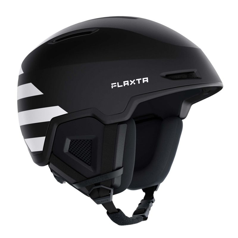Flaxta Exalted Protective Ski and Snowboard Full Helmet with Size Adjustment System, Small/Medium Size, Black