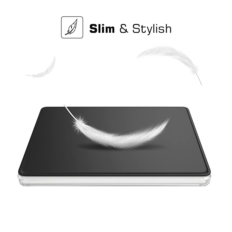 Case Fits All-New Kindle Oasis (9th and 10th Generation ONLY, 2017 and 2019 Release), Slim Lightweight Cover with Translucent Frosted Back Protector - Black