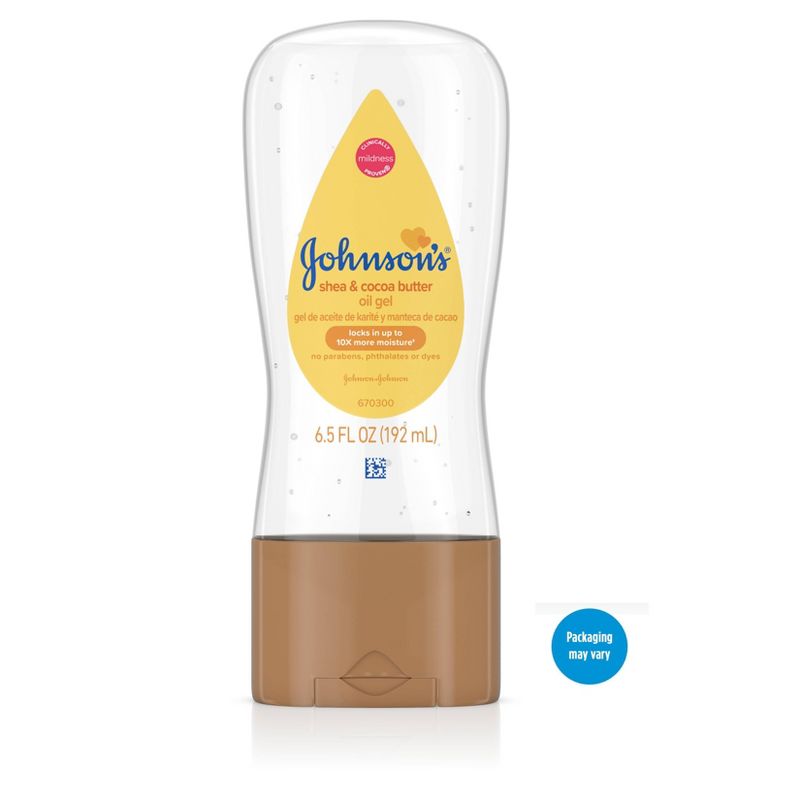 Johnson's Baby Oil Gel with Shea & Cocoa Butter For Baby Massage - 6.5 fl oz