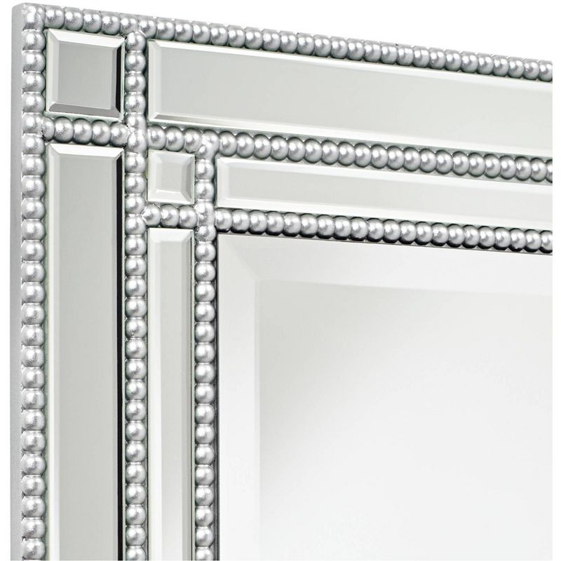 Noble Park Ravalli Silver 23" x 34 1/4" Beaded Wall Mirror