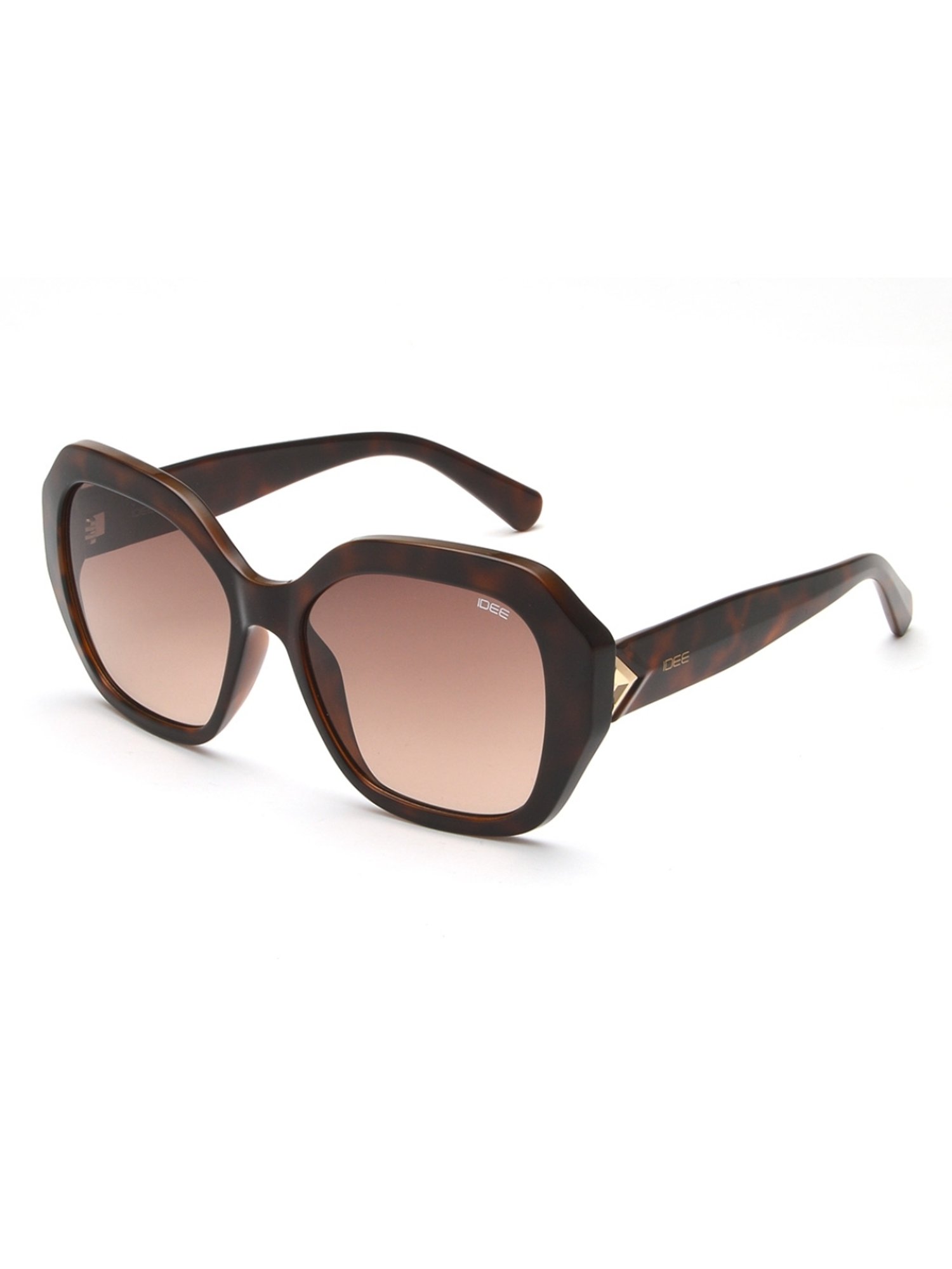IDEE Dark Brown Square UV Protection Sunglasses for Women