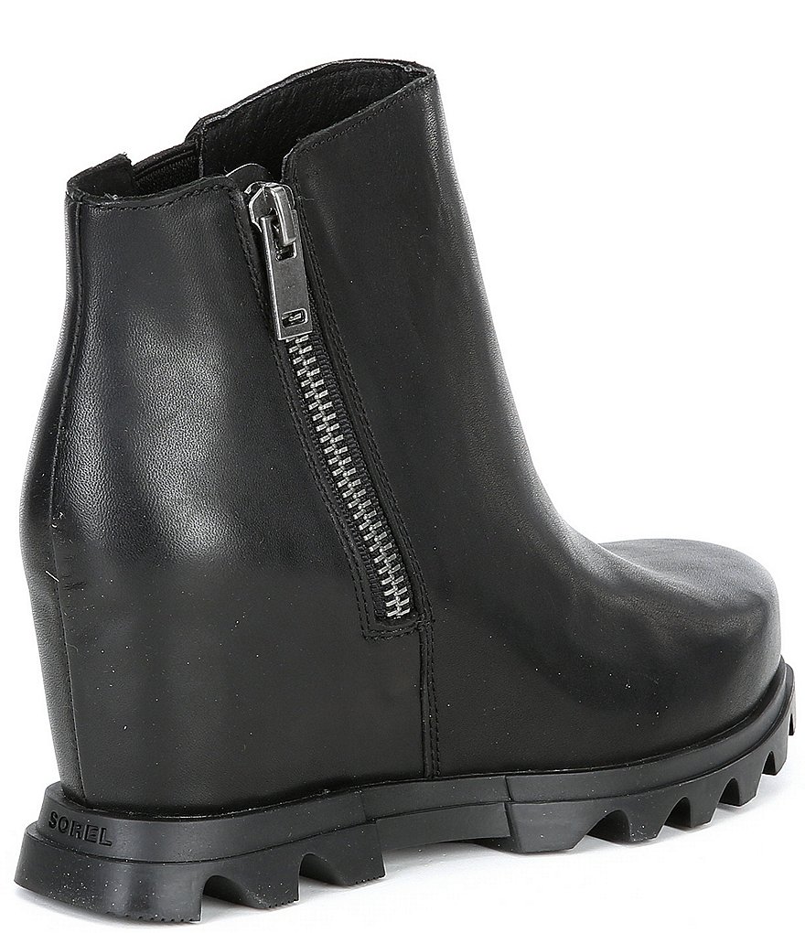 Sorel Joan of Arctic Waterproof Leather Wedge Zip Booties