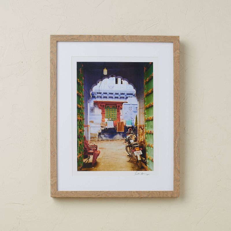 16" x 20" Alley Framed Wall Art Blue - Opalhouse™ designed with Jungalow™