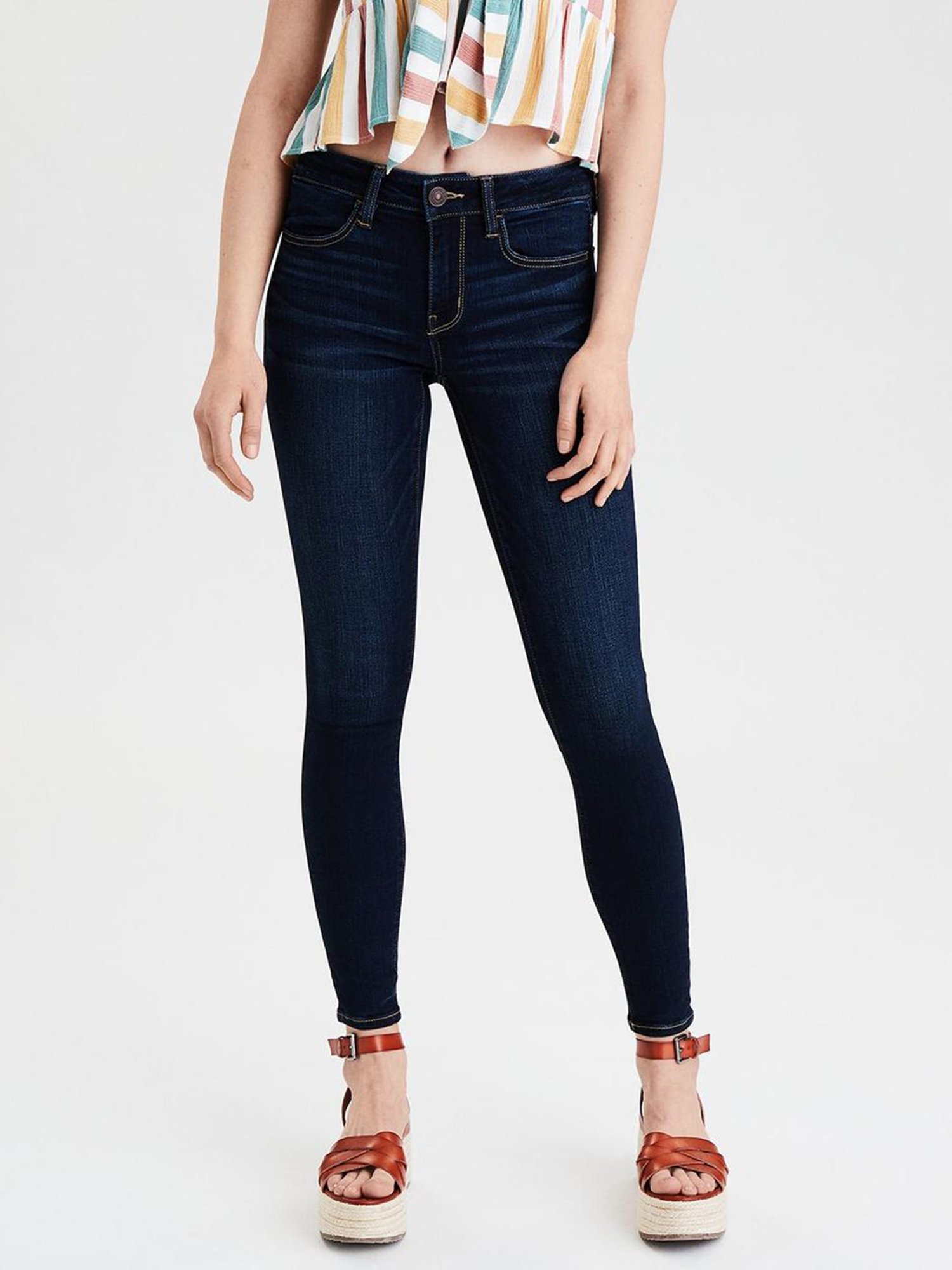 American Eagle Outfitters real good Blue Cotton Jeggings