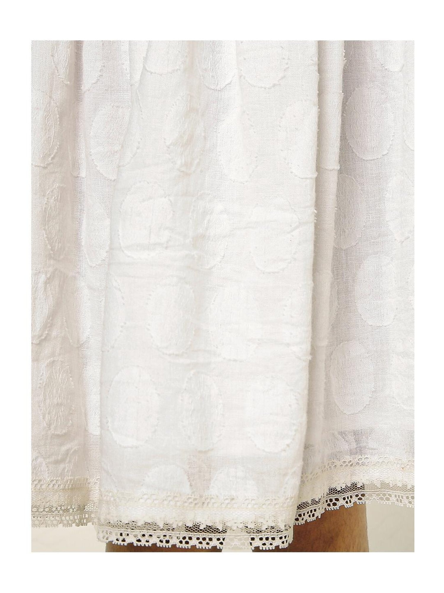 A Little Fable Girls White Solid Dress