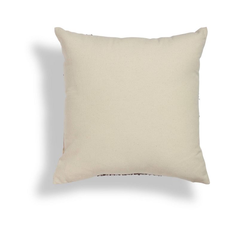 18"x18" Step Up Boucle Embroidered Square Throw Pillow Black/White - Sure Fit