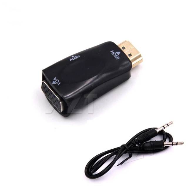 HDMI to VGA Adapter 1080P with 3.5MM 3.5 AUX Audio Cable HDMI Converter Male to Female For PC Laptop Projector Computer TV box