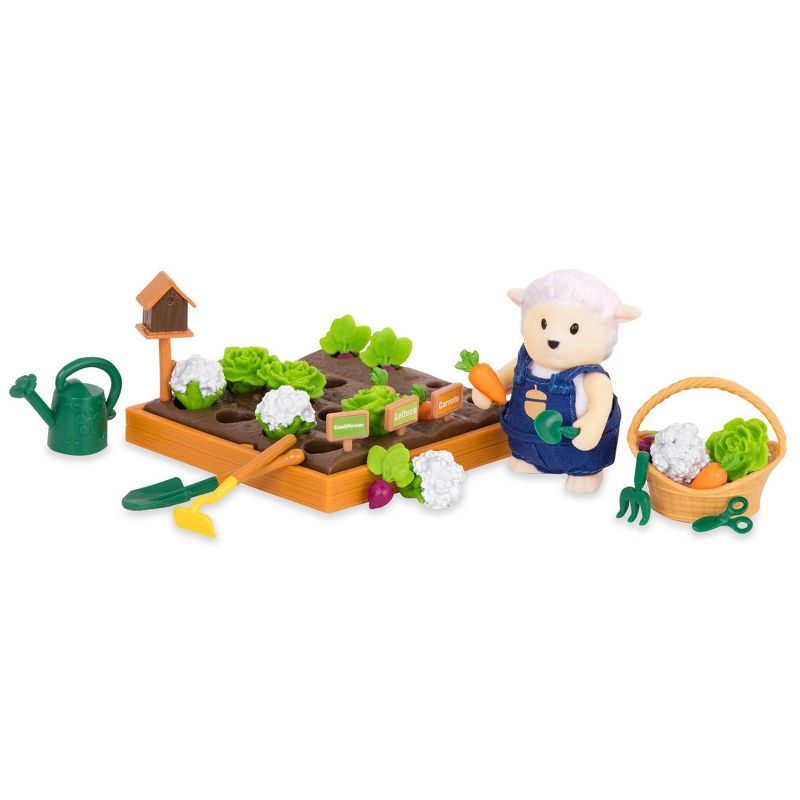Li'l Woodzeez Miniature Playset with Animal Figurine 31pc - Garden Set