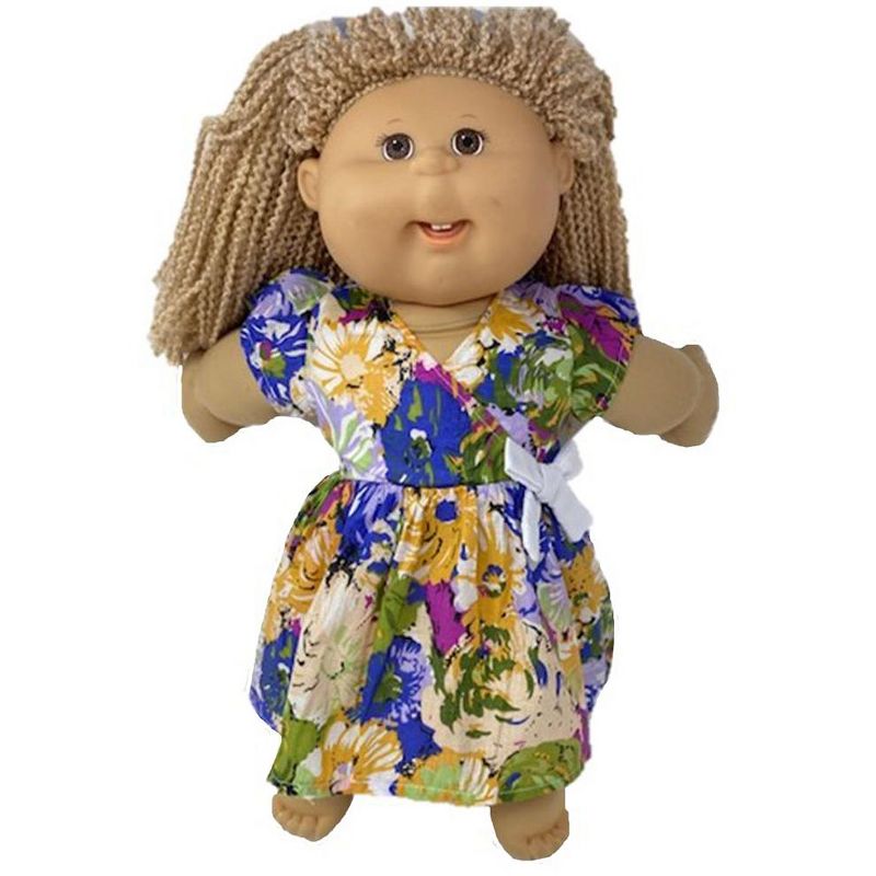 Doll Clothes Superstore Big Flower Print Dress Fits Cabbage Patch And 15 Inch Baby Dolls
