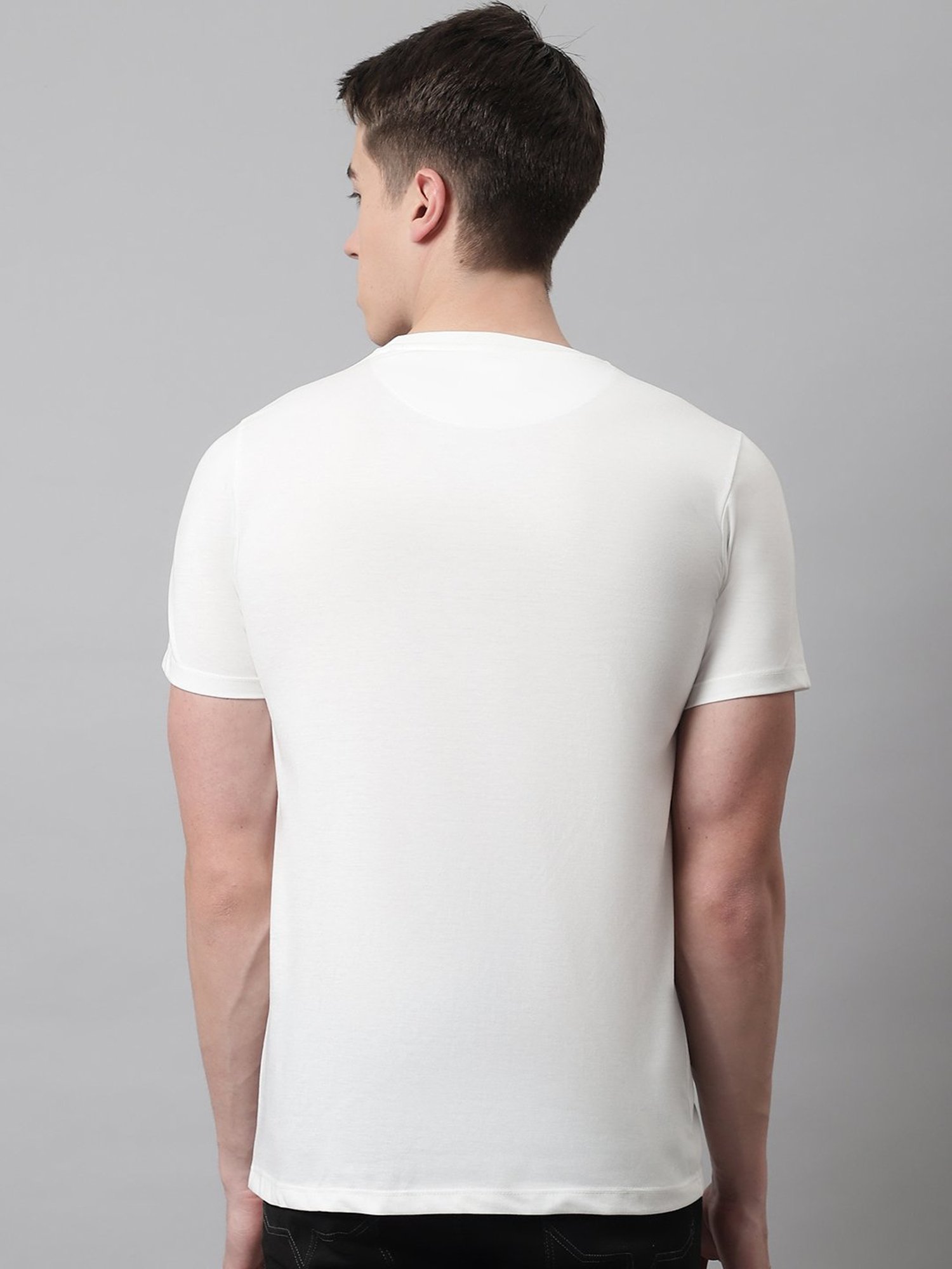 Venitian- Forbidden Clothing White Slim Fit Graphic Print Crew T-Shirt