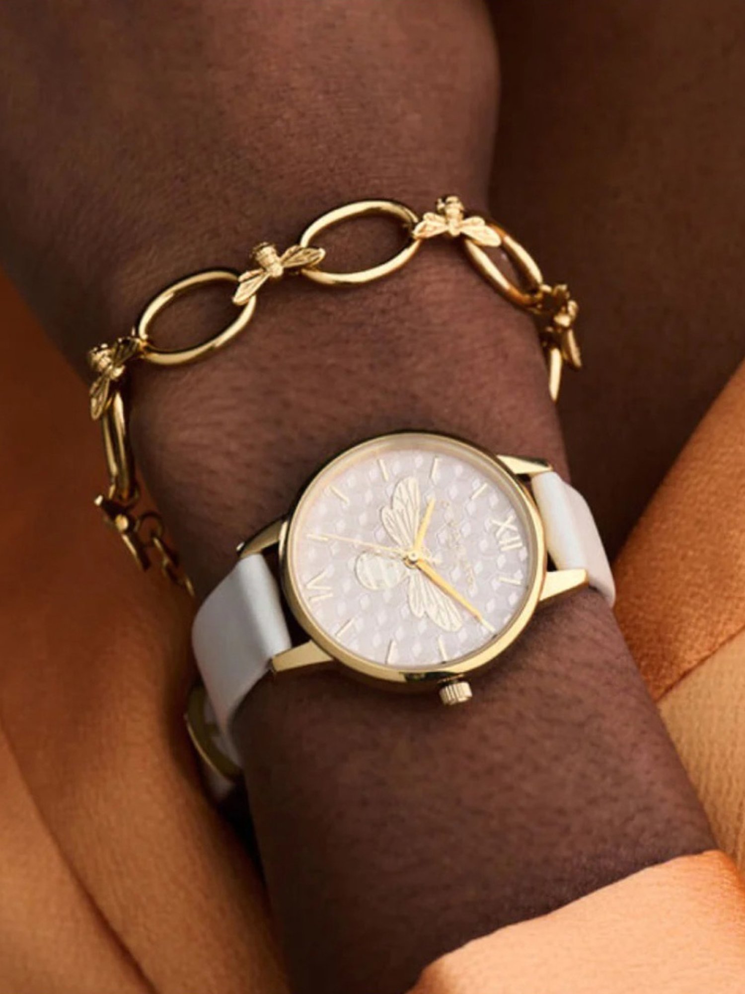 Olivia Burton OB16FB24 Honey Bee Analog Watch for Women