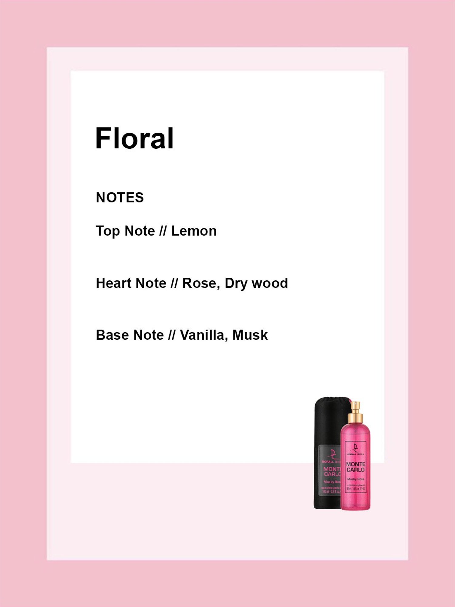 Dorall Collection Monte Carlo Musky Rose Eau de Toilette for Women - 100 ml