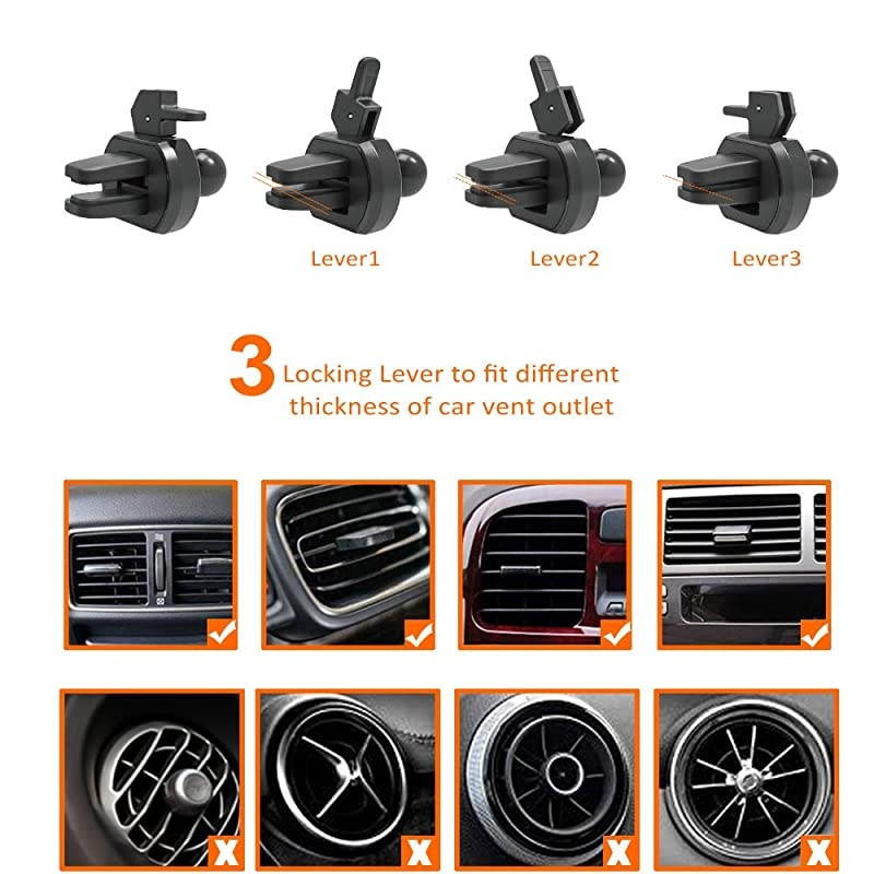 Holder for Car Air Vent Clip Full Adjustable Car Vent Mount with Easy Operation for i11 Xs Max Xr X 8 8 Plus 7s 7 6 6S Samsung HTC Honor LG Motorola and More