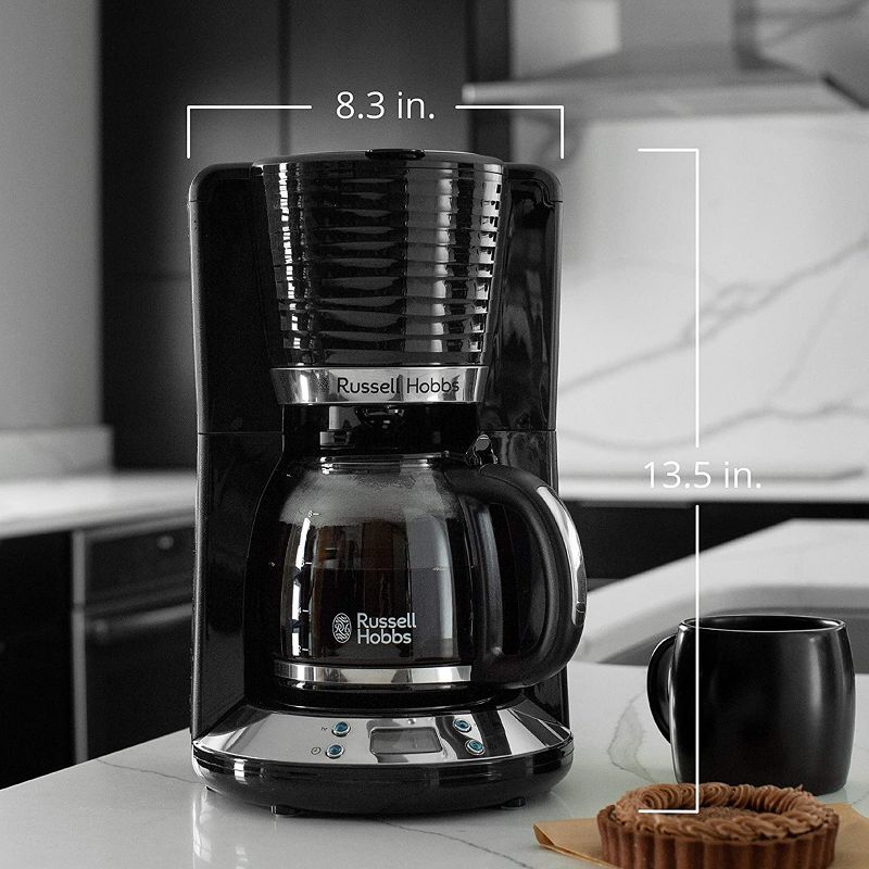 Russell Hobbs Retro Style 8 Cup Coffee Maker in Black