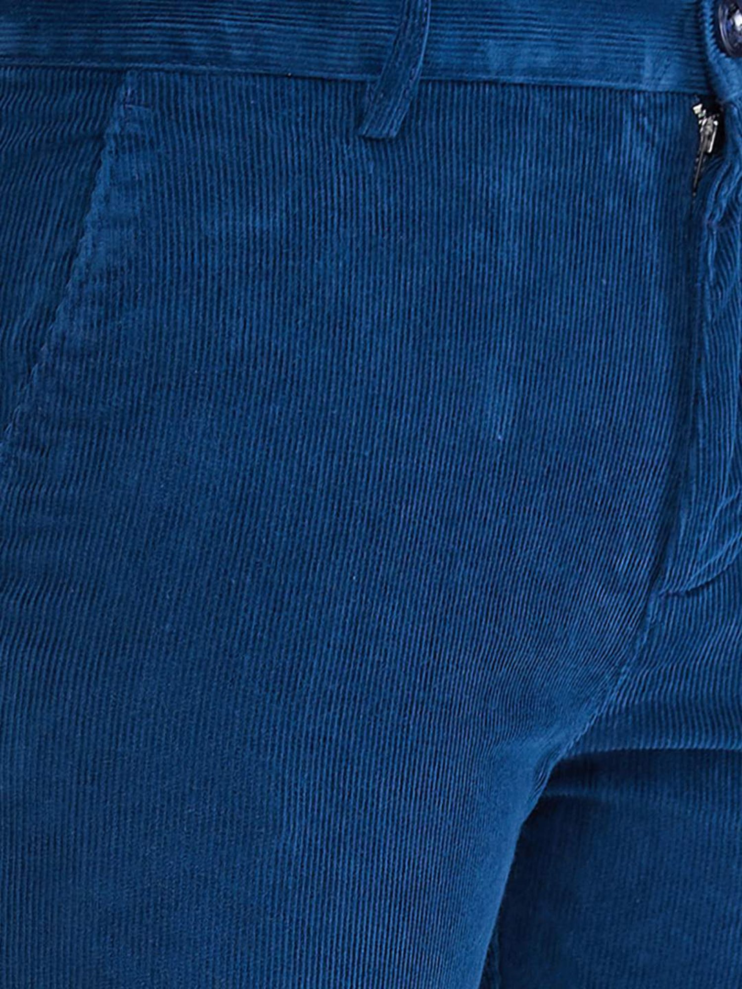 Colorplus Blue Slim Fit Striped Trousers