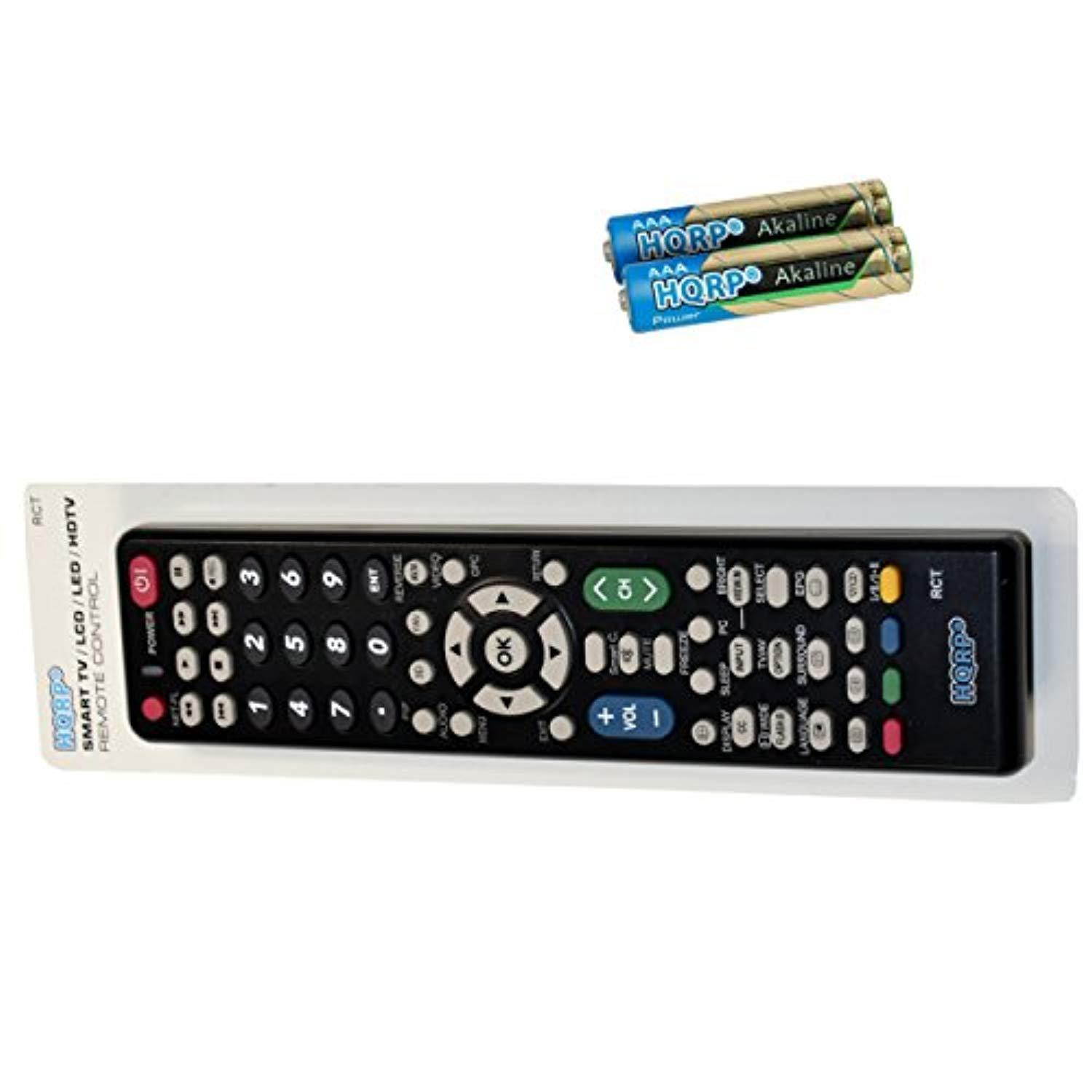 hqrp remote control for sharp lc-32dv27ut lc-32dv28ut lcd led hd tv smart 1080p 3d ultra 4k aquos + hqrp coaster