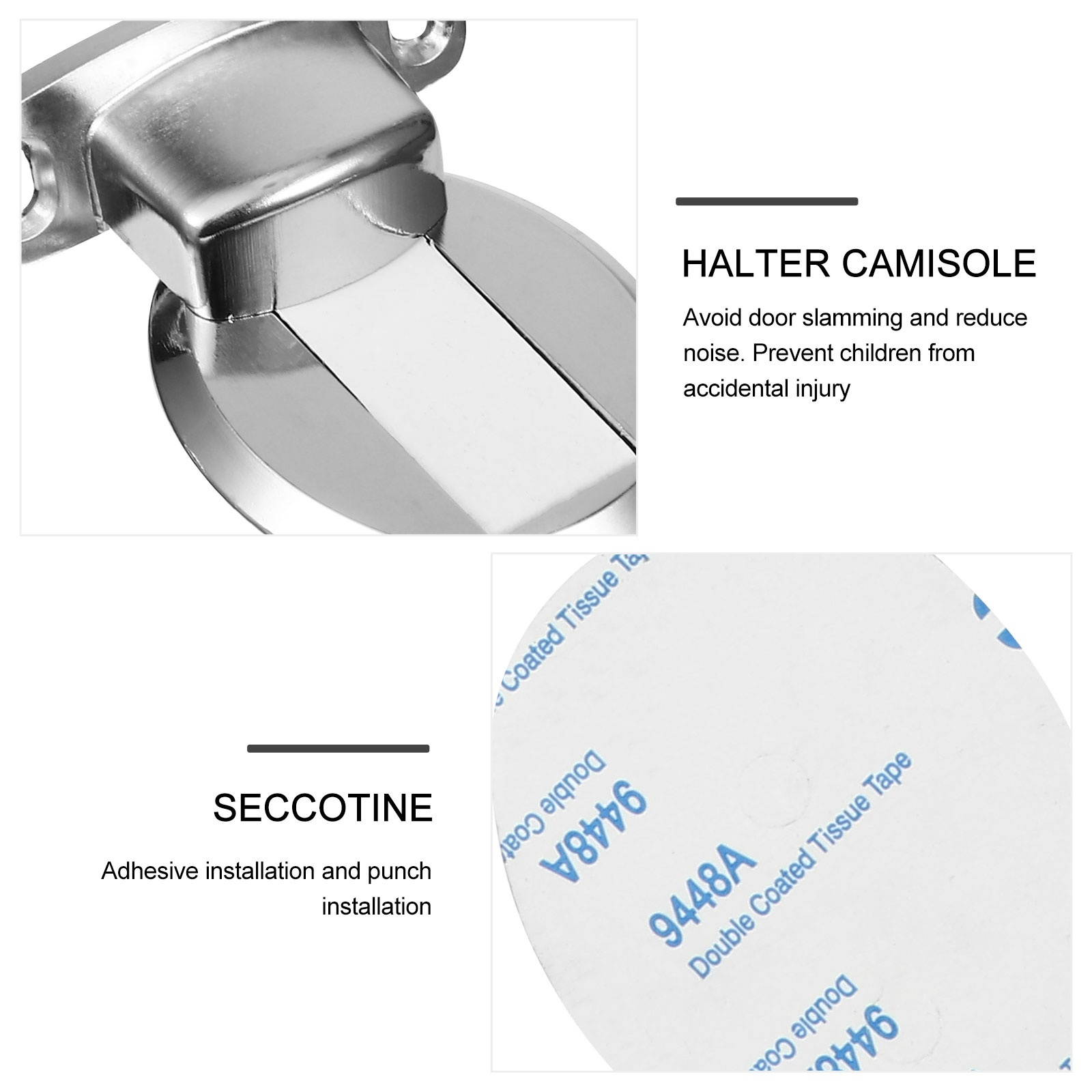 2pcs Zinc Alloy Door Stoppers Invisible Door Holder Magnetic Door Stop