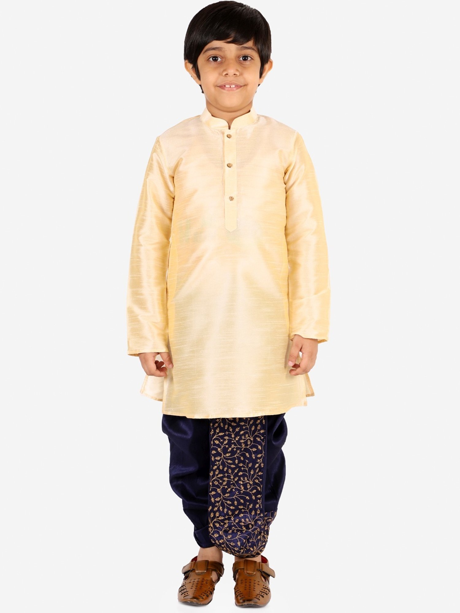 VASTRAMAY Kids Maroon Regular Fit Dhoti