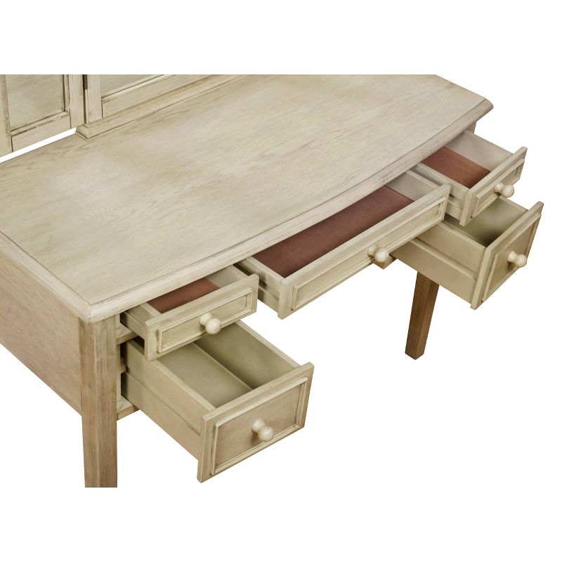 Sophie Vanity and Stool White Wash - Powell Company